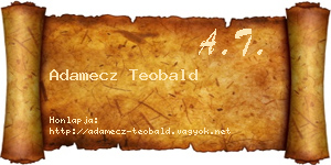 Adamecz Teobald névjegykártya